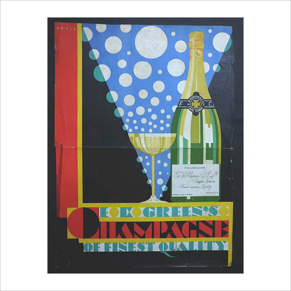 Poster design Green’s Champagne