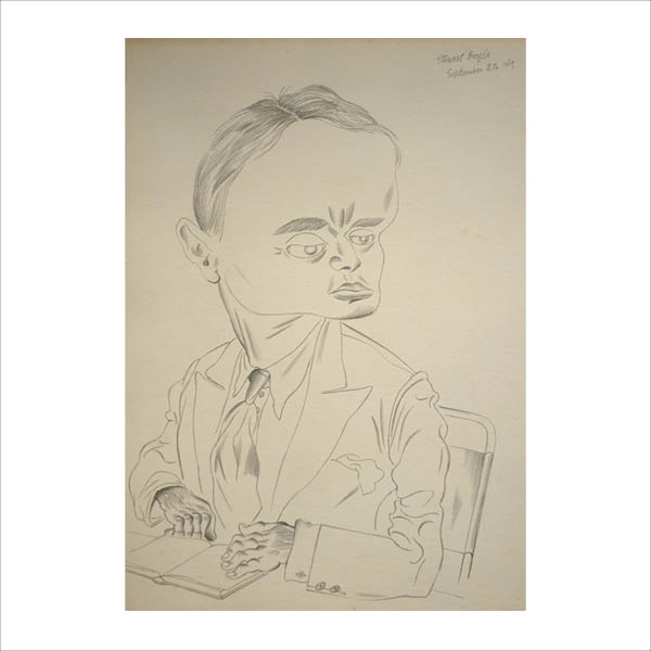 Man with distorted large head