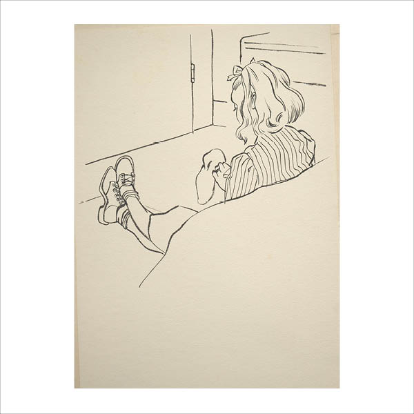 Vera seated from back