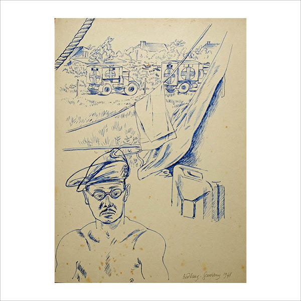 Blue Ink sketches at Bedburg Germany