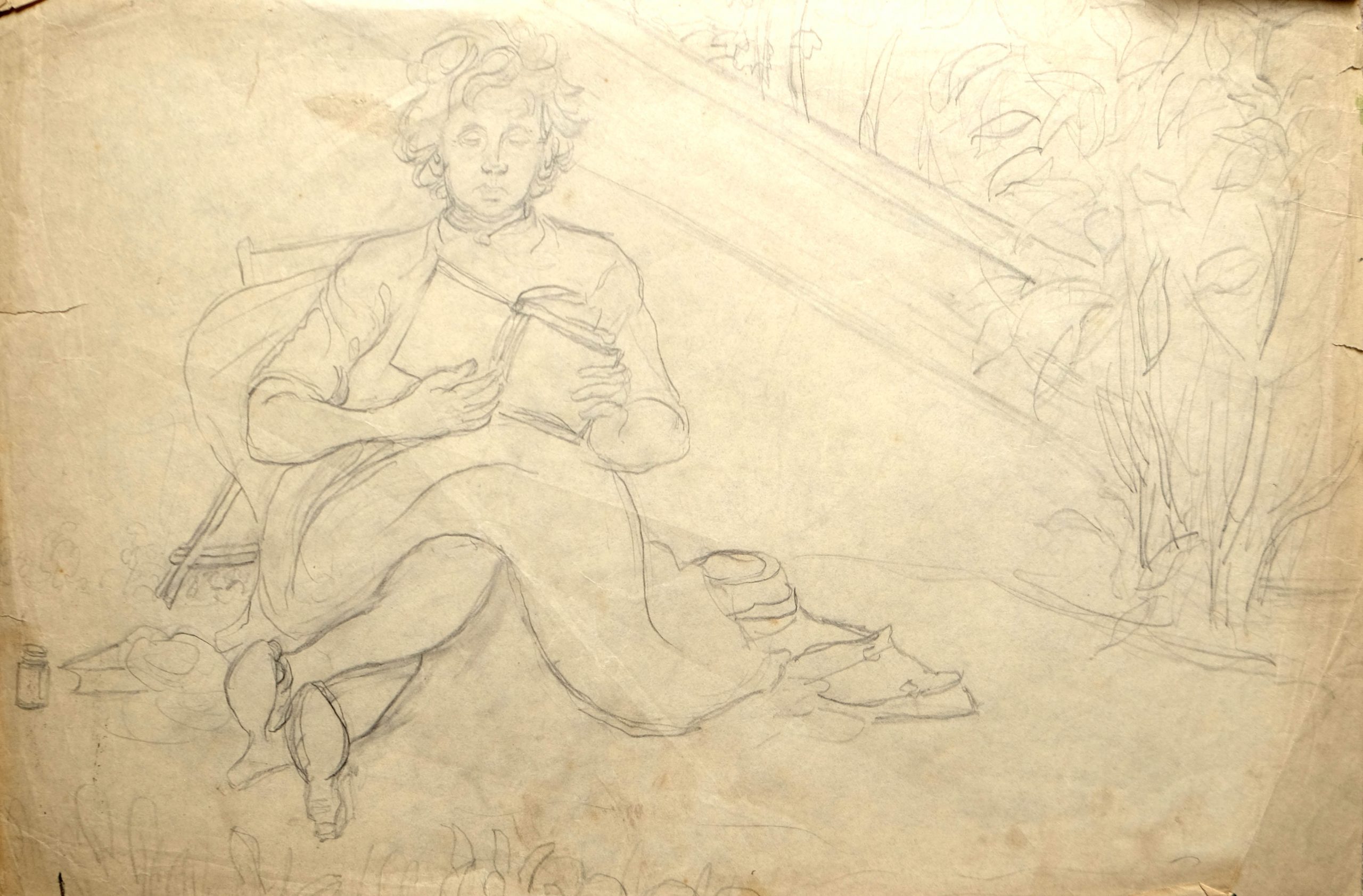 1940_29_woman-seated-reading-drawing