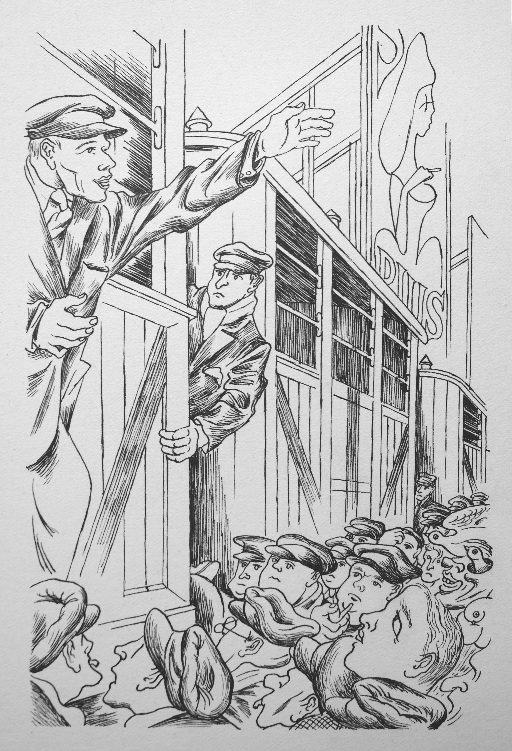 1950_5_The-Invisable-Garden_Illustration-crowd-at-train-2