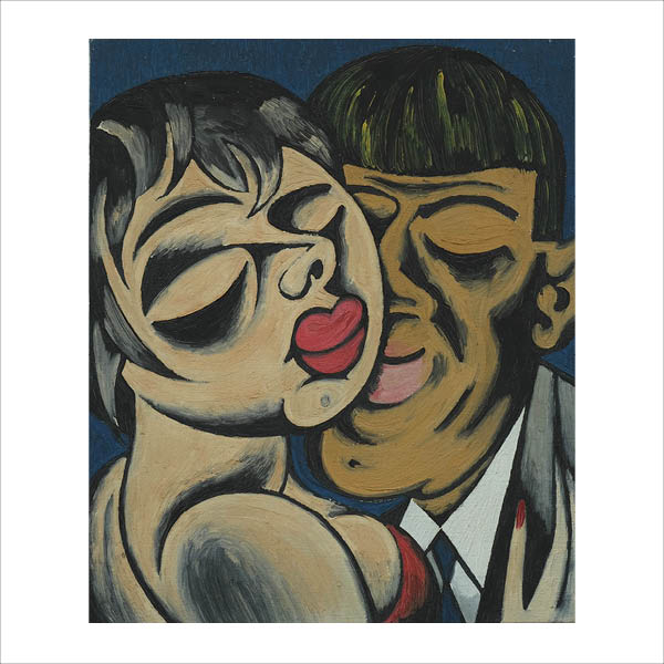 Man Kissing Woman