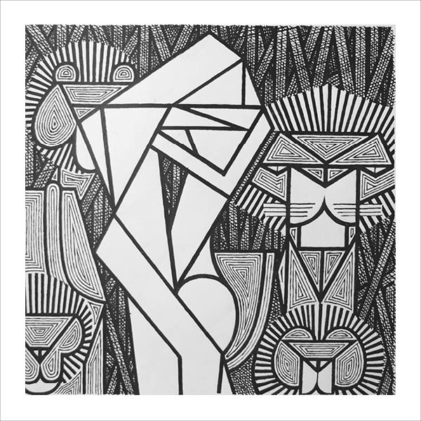 Couple with Lions