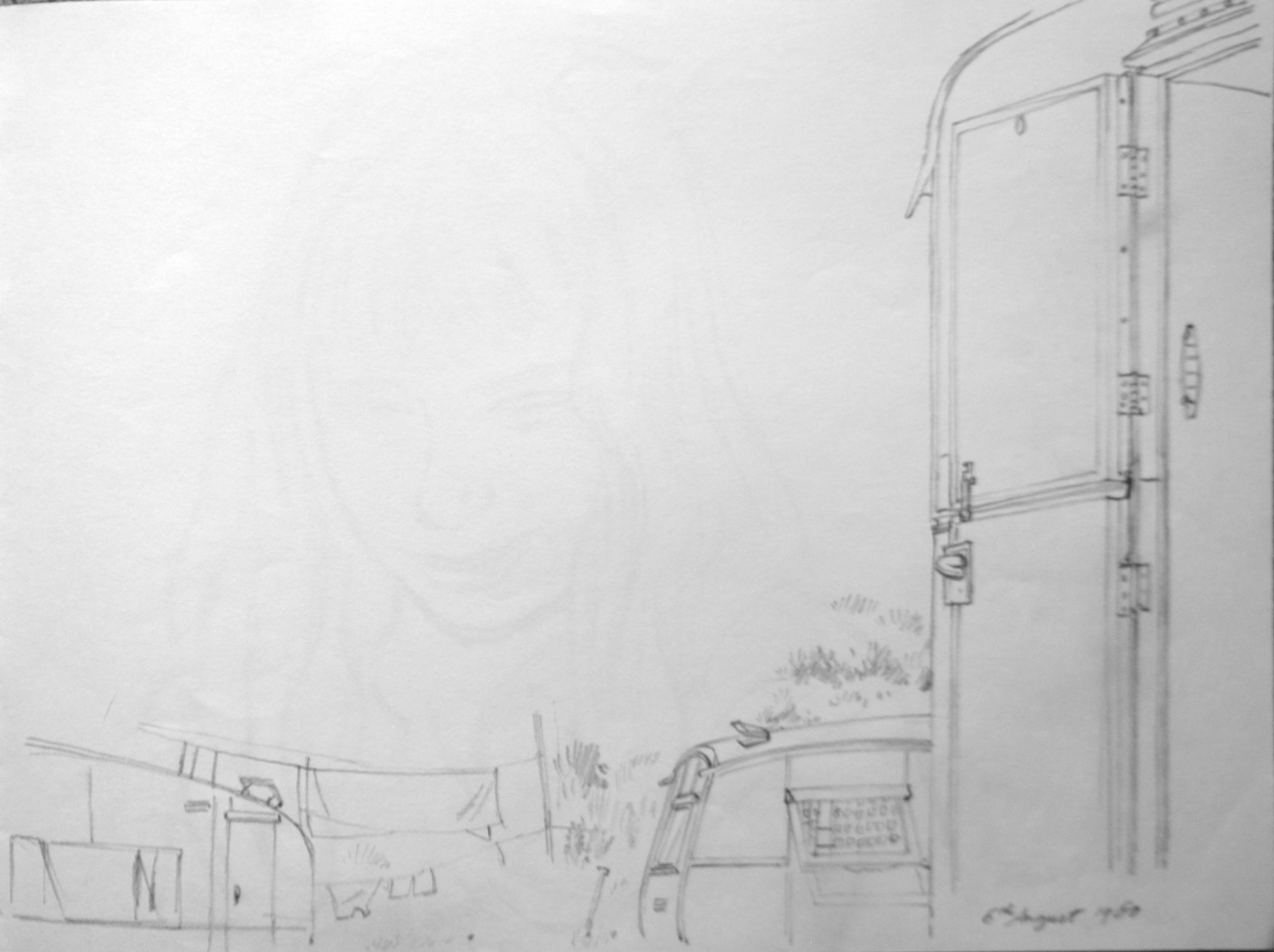 1960_41_Drawing-of-caravan-Polzeath-