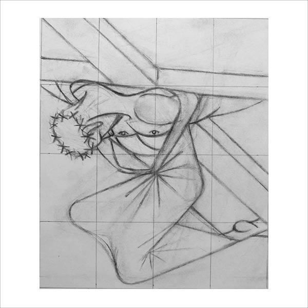 Stations of the Cross Drawing 4