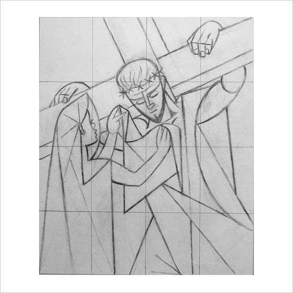 Stations of the Cross Drawing 5