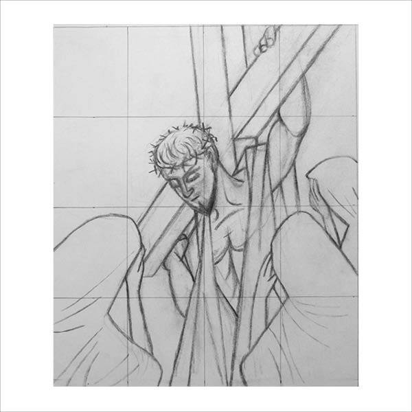 Stations of the Cross Drawing 6