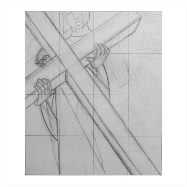 Stations of the Cross Drawing 8