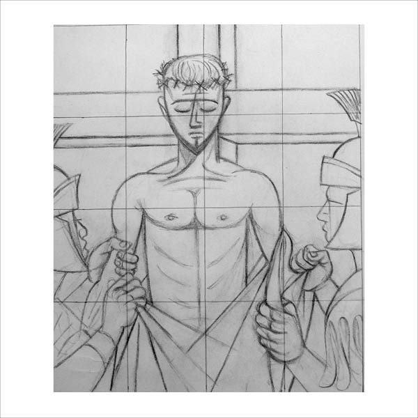 Stations of the Cross Drawing 9