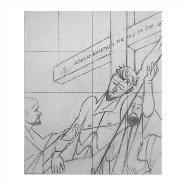 Stations of the Cross Drawing 13