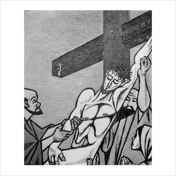 Stations of the Cross Painting 13