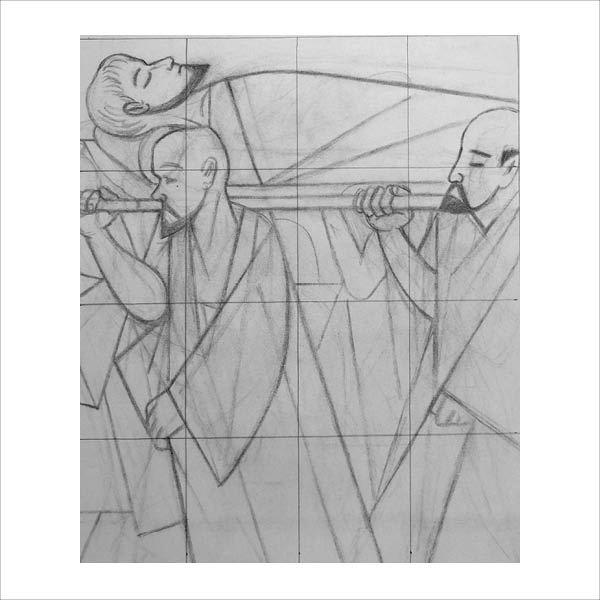 Stations of the Cross Drawing 14
