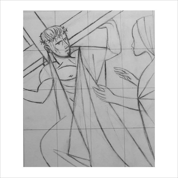 Stations of the Cross Drawing 15