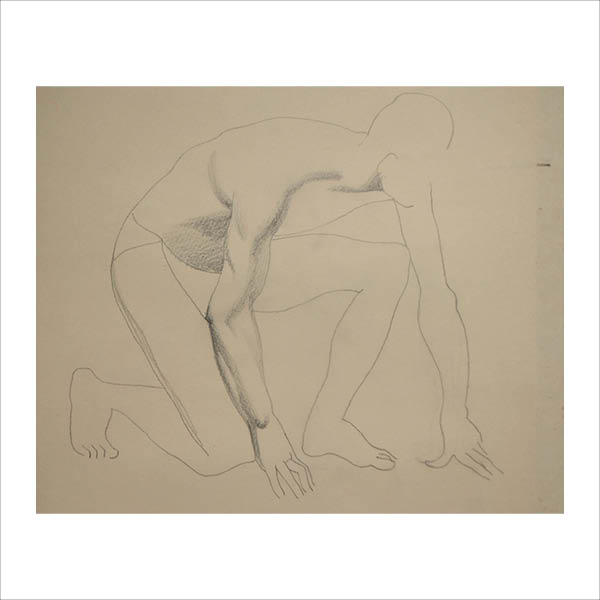 Male crouching figure 1