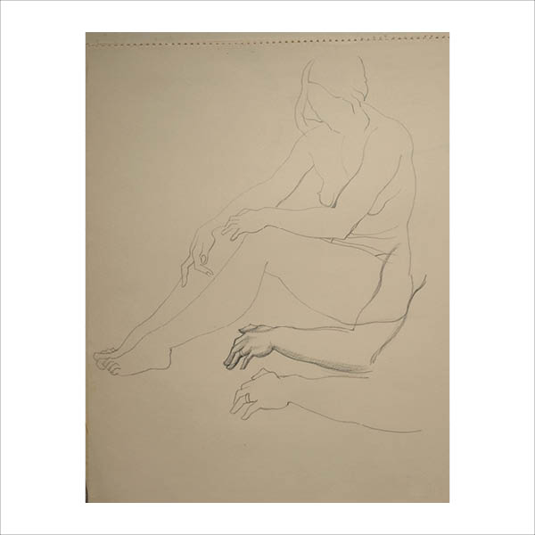 Seated figure correcting arm position