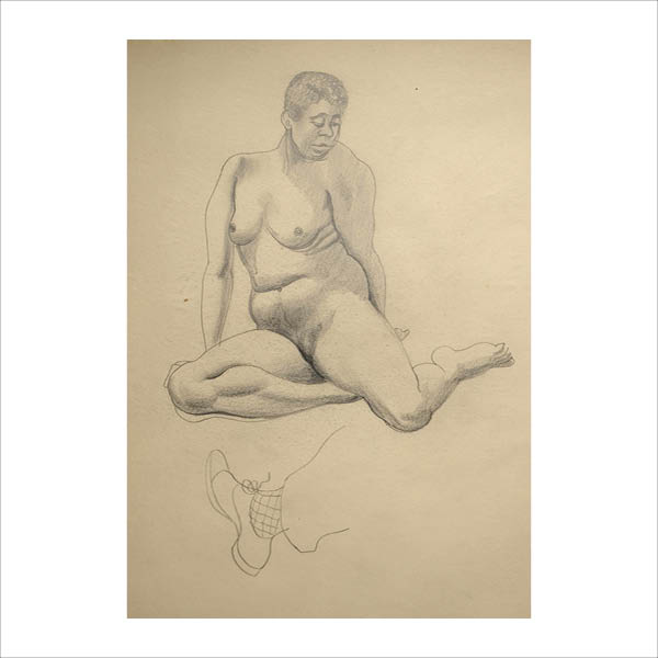 Figure seated plus Stuart’s shoe
