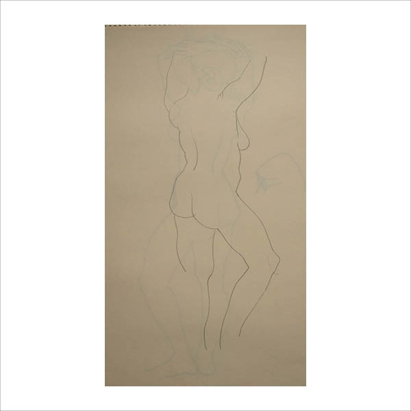 Figure standing back view 3