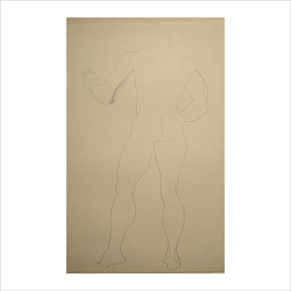 Figure standing back view 5
