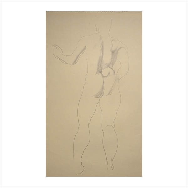 Figure standing back view