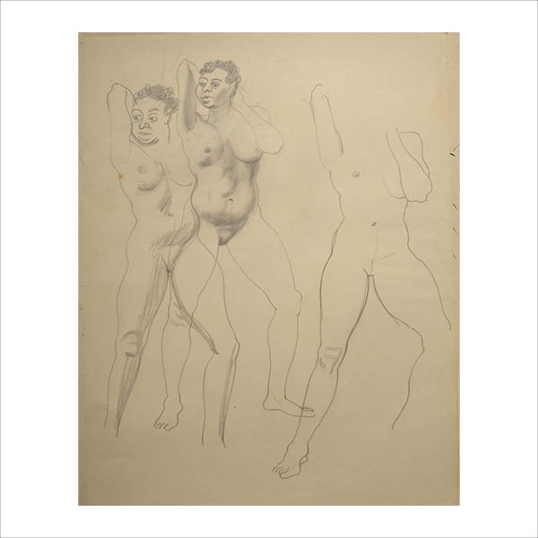 Figures standing x 3