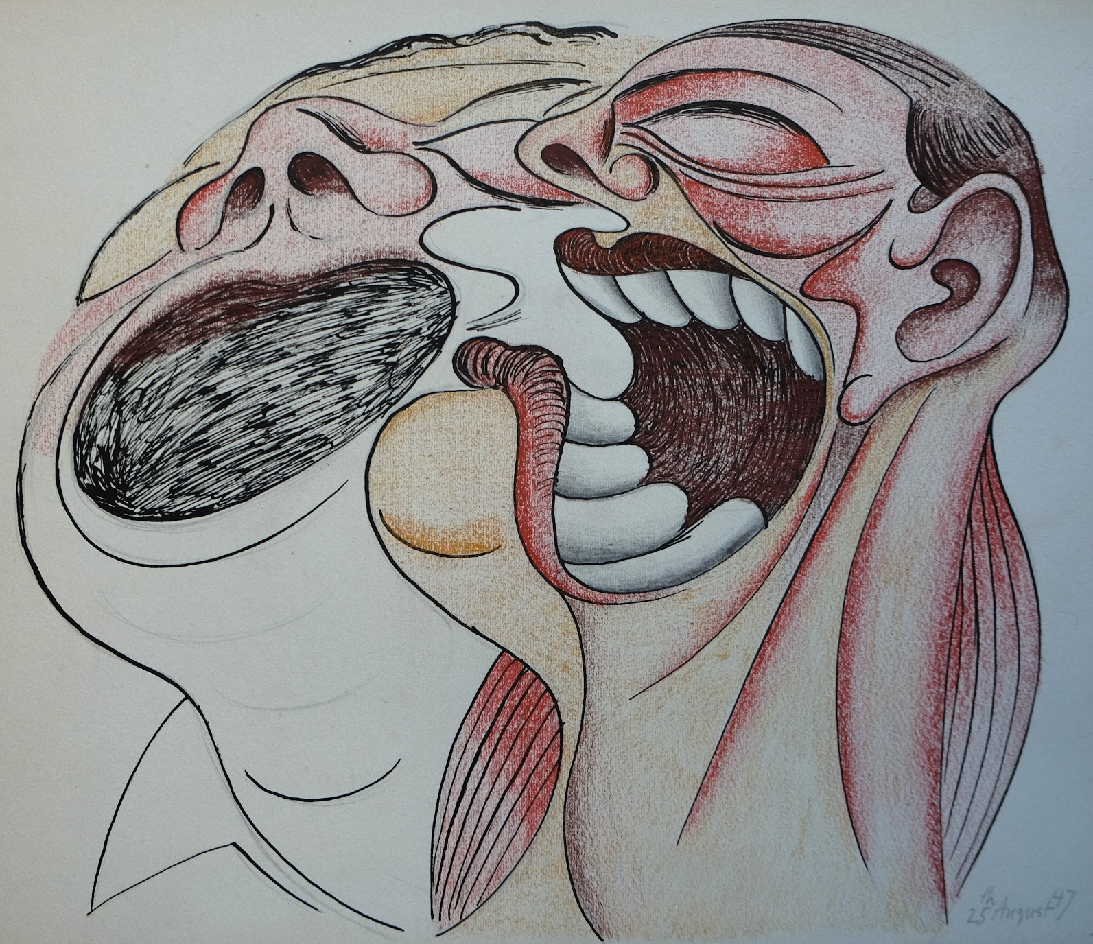 #1940_30_Two screaming heads