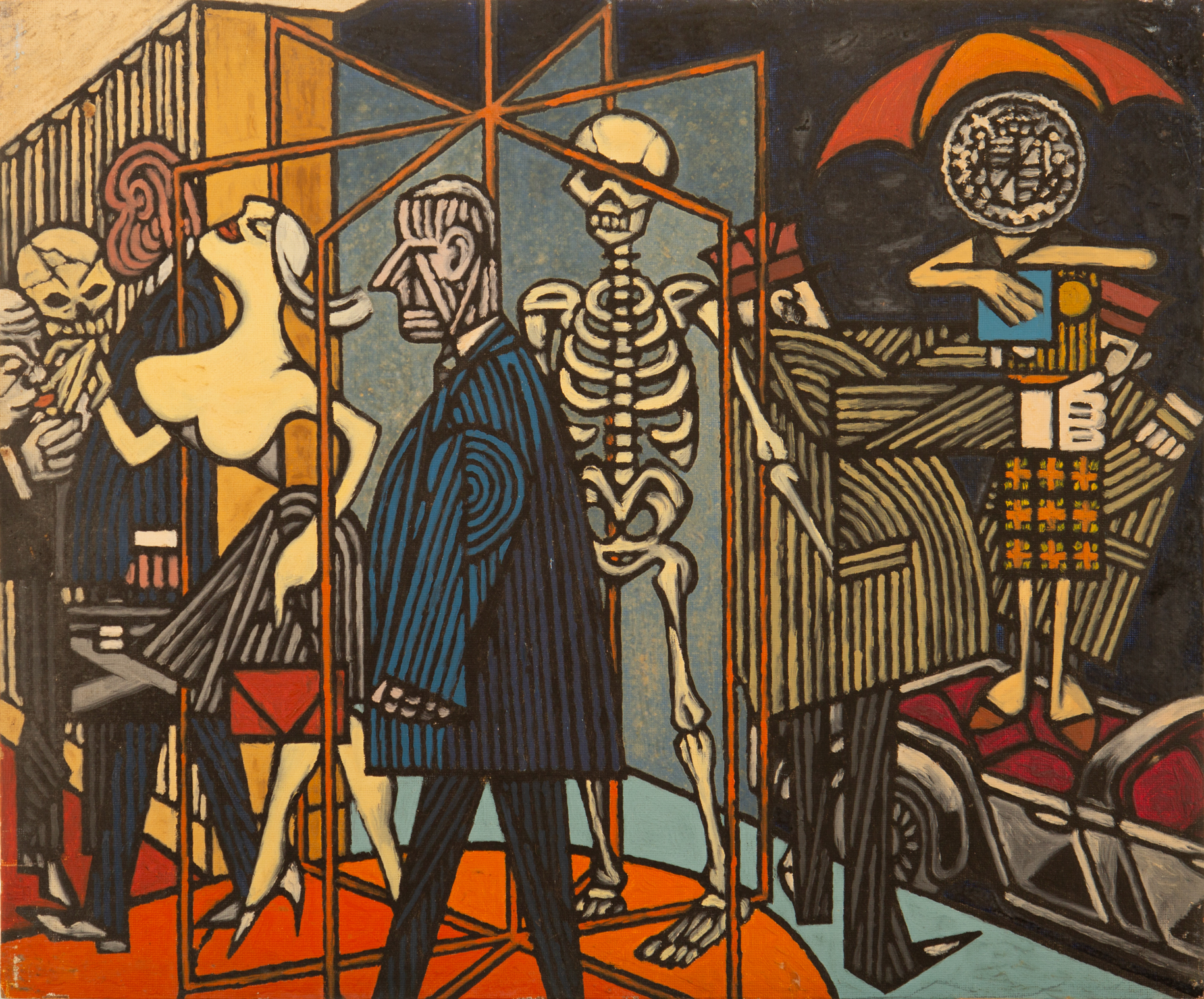 #1960_116_Skelton hotel lobby fancy ladies men in suits